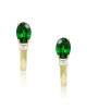 Cercei Aur 18k Diamante, Tsavorite DERUVO
