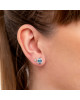 Cercei Aur 18k Diamante, Safire, London Blue Topaz DERUVO
