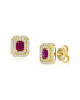 Cercei Aur 18k Diamante, Rubine DERUVO Cercei Aur 18k Diamante, Rubine DERUVO