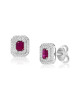 Cercei Aur 18k Diamante, Rubine DERUVO Cercei Aur 18k Diamante, Rubine DERUVO