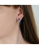 Cercei Aur 18k Diamante, London Blue Topaz DERUVO Cercei Aur 18k Diamante, London Blue Topaz DERUVO