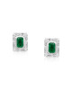 Cercei Aur 18k Diamante, Smaralde DERUVO