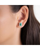 Cercei Aur 18k Diamante, Smaralde DERUVO