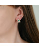 Cercei Aur 18k Diamante, Smaralde DERUVO