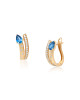 Cercei Aur 18k Diamante, London Blue Topaz DERUVO Cercei Aur 18k Diamante, London Blue Topaz DERUVO