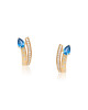 Cercei Aur 18k Diamante, London Blue Topaz DERUVO Cercei Aur 18k Diamante, London Blue Topaz DERUVO