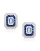 Cercei Aur 18k Diamante, Aquamarin,Safire DERUVO