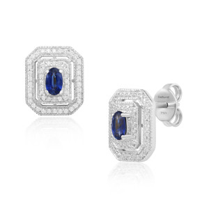 Cercei Aur 18k Diamante, Safire DERUVO