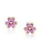 Cercei Aur 18k Diamante, Safire Roz DERUVO