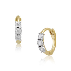 Cercei Nou Nascut Aur 18k Diamante BLANCO'S