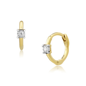 Cercei Nou Nascut Aur 18k Diamante BLANCO'S