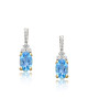 Cercei Aur 18k Topaz Albastru, Safire Albe DERUVO Cercei Aur 18k Topaz Albastru, Safire Albe DERUVO