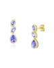 Cercei Aur 18k Diamante, Tanzanit DERUVO