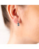 Cercei Aur 18k Diamante, London Blue Topaz DERUVO