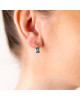 Cercei Aur 18k Diamante, London Blue Topaz DERUVO