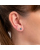 Cercei Aur 18k Diamante, London Blue Topaz DERUVO