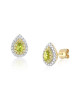 Cercei Aur 18k Diamante, Peridot DERUVO