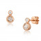 Cercei Aur 18k Diamante, Morganite DERUVO