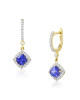 Cercei Aur 18k Diamante, Tanzanit DERUVO Cercei Aur 18k Diamante, Tanzanit DERUVO
