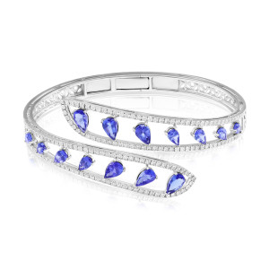 Bratara Fixa Aur 18k Diamante, Tanzanite DERUVO