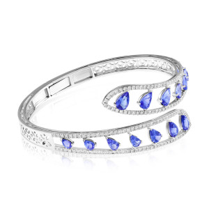 Bratara Fixa Aur 18k Diamante, Tanzanite DERUVO