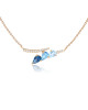 Colier Aur 18k Diamante, Topaz Albastru, London Blue Topaz DERUVO