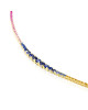 Colier Tennis Aur 18k Safire Multicolore, Rubine DERUVO