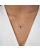 Colier Aur 18k Diamante, Safire DERUVO