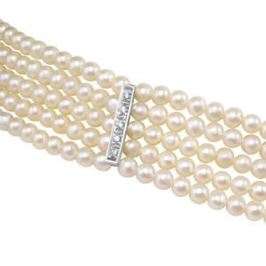Colier Aur 18k Perla AKOYA, Diamante PASSIONE PERLA 