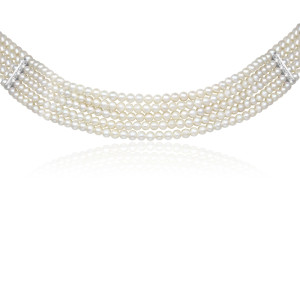 Colier Aur 18k Perla Cultura, Diamante PASSIONE PERLA
