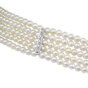 Colier Aur 18k Perla Cultura, Diamante PASSIONE PERLA