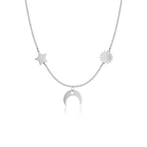 Colier Stea, Semiluna, Soare Aur 14k SABRINI