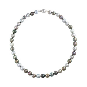 Colier Aur 18k Perla Tahiti, Diamante PASSIONE PERLA 9.1-10 mm