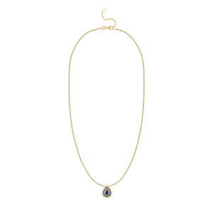 Pandantiv cu Lant Aur 18k Diamante, Safire DERUVO