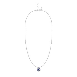 Pandantiv cu Lant Aur 18k Diamante, Safire DERUVO