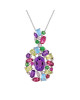 Pandantiv cu Lant Aur 18k Diamante,Ametiste,Topaz, Pietre Multicolore DERUVO