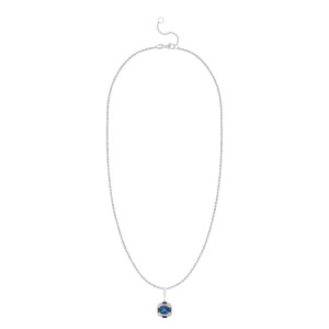 Pandantiv cu Lant Aur 18k Diamante, Safire, London Blue Topaz DERUVO