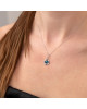 Pandantiv cu Lant Aur 18k Diamante, Safire, London Blue Topaz DERUVO