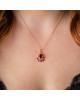 Pandantiv cu Lant Aur 18k Diamante, Rodolite si Turmaline Roz DERUVO