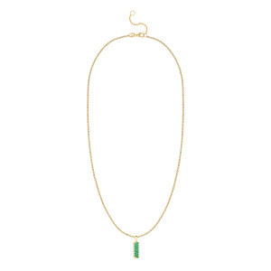 Pandantiv cu Lant Aur 18k Diamante, Smaralde DERUVO