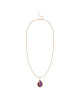 Pandantiv cu Lant Aur 18k Diamante, Ametist,Granat,Turmalina Roz DERUVO 