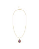 Pandantiv cu Lant Aur 18k Diamante, Ametist,Granat,Turmalina Roz DERUVO 