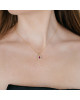Pandantiv cu Lant Aur 18k Diamante, Rubin DERUVO Pandantiv cu Lant Aur 18k Diamante, Rubin DERUVO