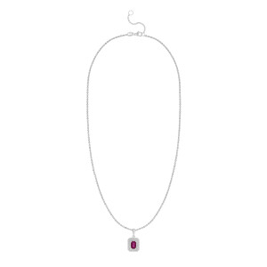 Pandantiv cu Lant Aur 18k Diamante, Rubin DERUVO