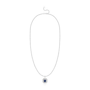 Pandantiv cu Lant Aur 18k Diamante, Safire DERUVO