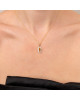 Pandantiv cu Lant Aur 18k Diamante, Citrin DERUVO