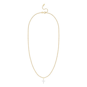 Pandantiv Cruce cu Lant Aur 18k Diamante BLANCO'S