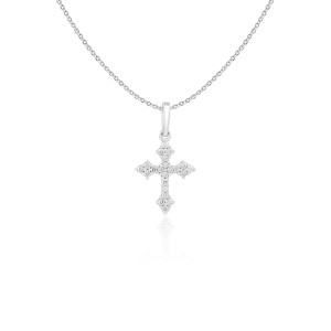 Pandantiv Cruce cu Lant Aur 18k Diamante BLANCO'S