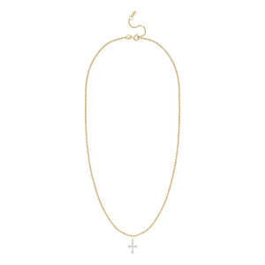 Pandantiv Cruce cu Lant Aur 18k Diamante BLANCO'S