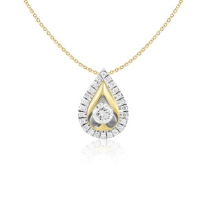Pandantiv cu Lant Aur 18k Diamante BLANCO'S